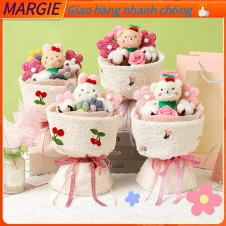 Bó hoa nhồi bông xinh xắn, quà tặng sinh nhật thú nhồi bông MARGIE C.