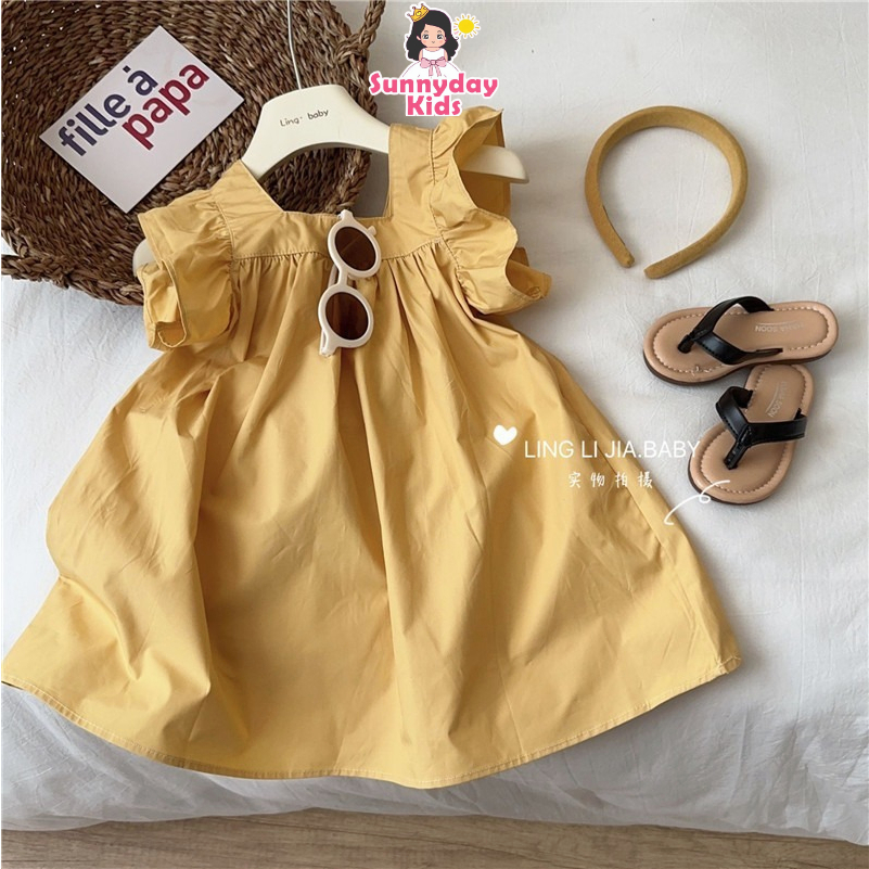Đầm Không Tay Màu Vàng Mới Dành Cho Bé Gái