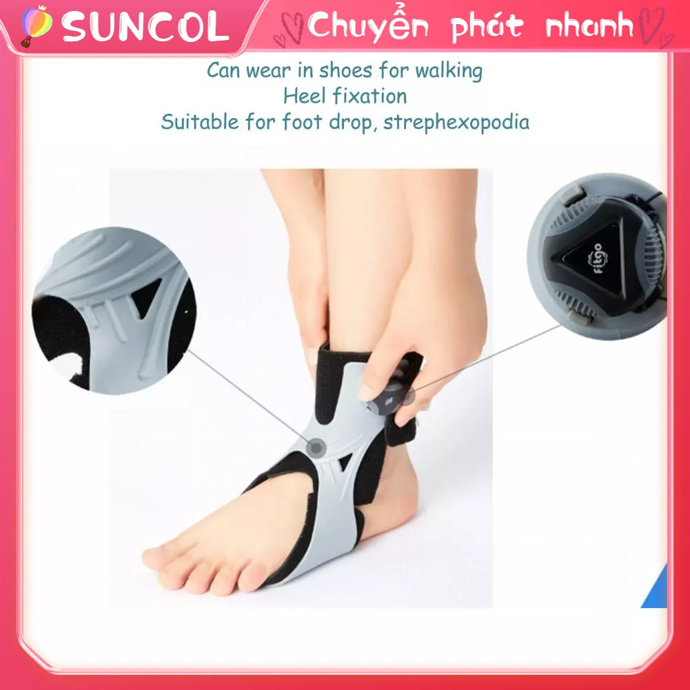 Đai Cổ Chân, Nẹp Cố Định Cổ Chân, Nẹp Cẳng Chân Ngắn Giúp Cố Định Cổ Chân, Điều chỉnh Breathable Pain Relief Portable SUNCOL