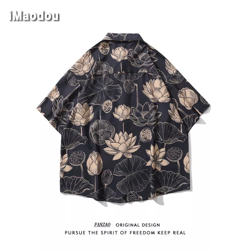 Áo Sơ Mi Tay Ngắn Phong Cách Hong Kong Thời Trang Mùa Hè Cho Nam Và Nữ