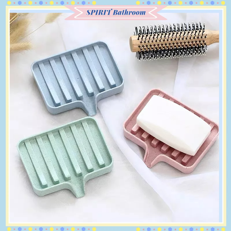 SPIRIT Bathroom Có Mút Xoay Thoát Khay Đựng Xà Phòng Đựng Nhựa Xà Bông Cho nhà Bếp Phòng Tắm