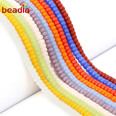 Hạt xỏ BEADIA từ thủy tinh trơn mịn dùng làm trang sức DIY