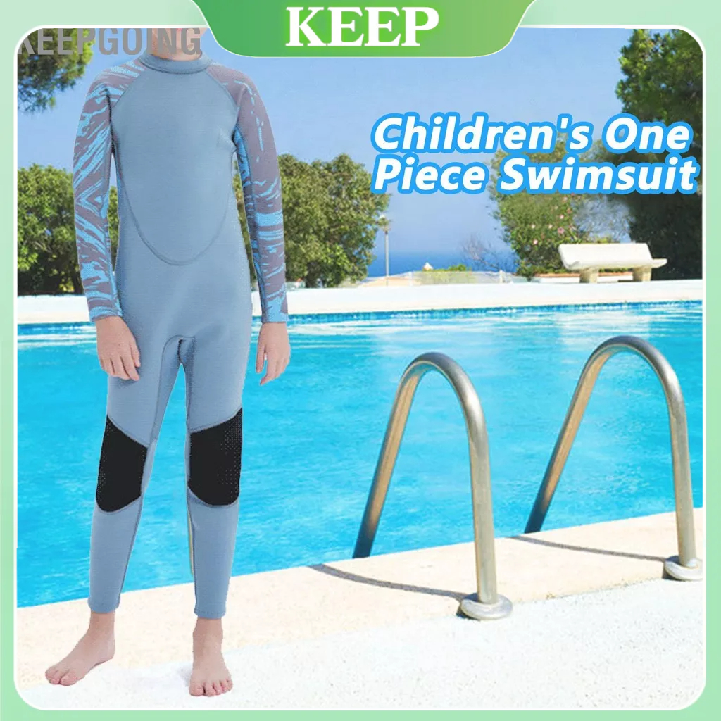 Keepgoing Wetsuit cho trẻ em Đồ bơi một mảnh Bộ đồ lặn để lướt sóng Chèo thuyền kayak