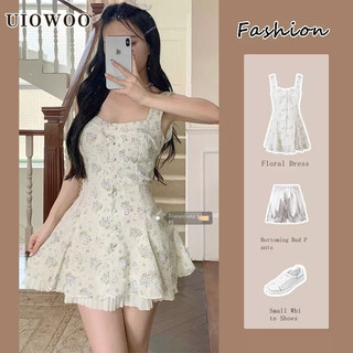 Đầm Hai Dây Dáng Chữ a In Hoa Thời Trang Mùa Hè Cho Bạn Gái