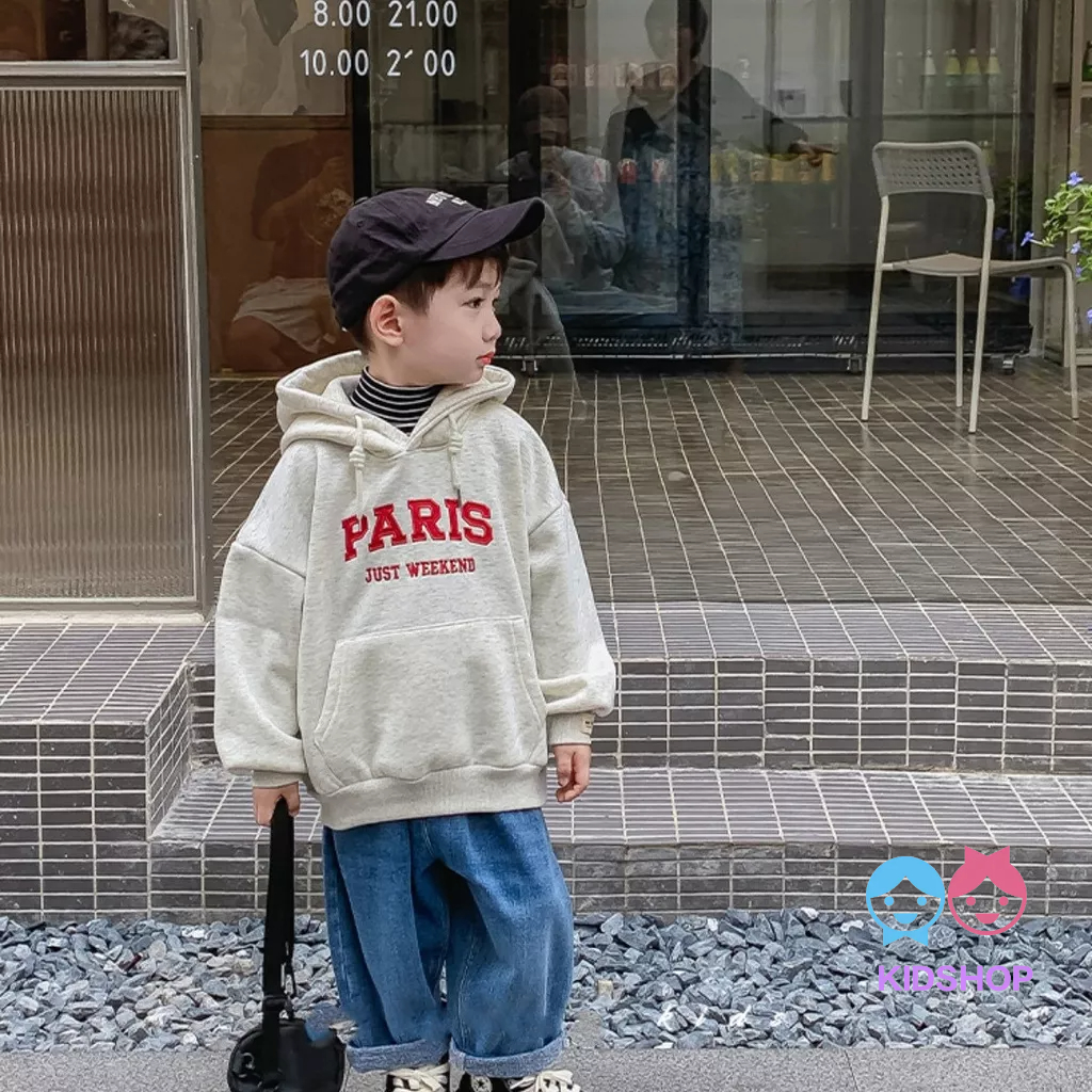 Áo Hoodie Màu Đỏ Ấm Áp Mừng Năm Mới Cho Bé