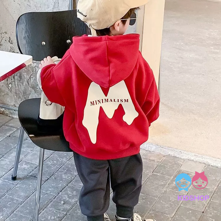 Áo Hoodie Màu Đỏ Ấm Áp Mừng Năm Mới Cho Bé