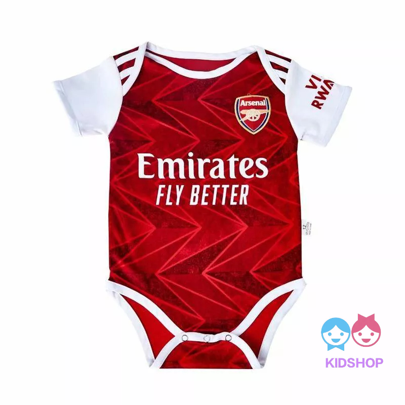 Áo Liền Quần Tay Ngắn Thoáng Khí Hình Cầu Thủ Bóng Đá Cho Bé