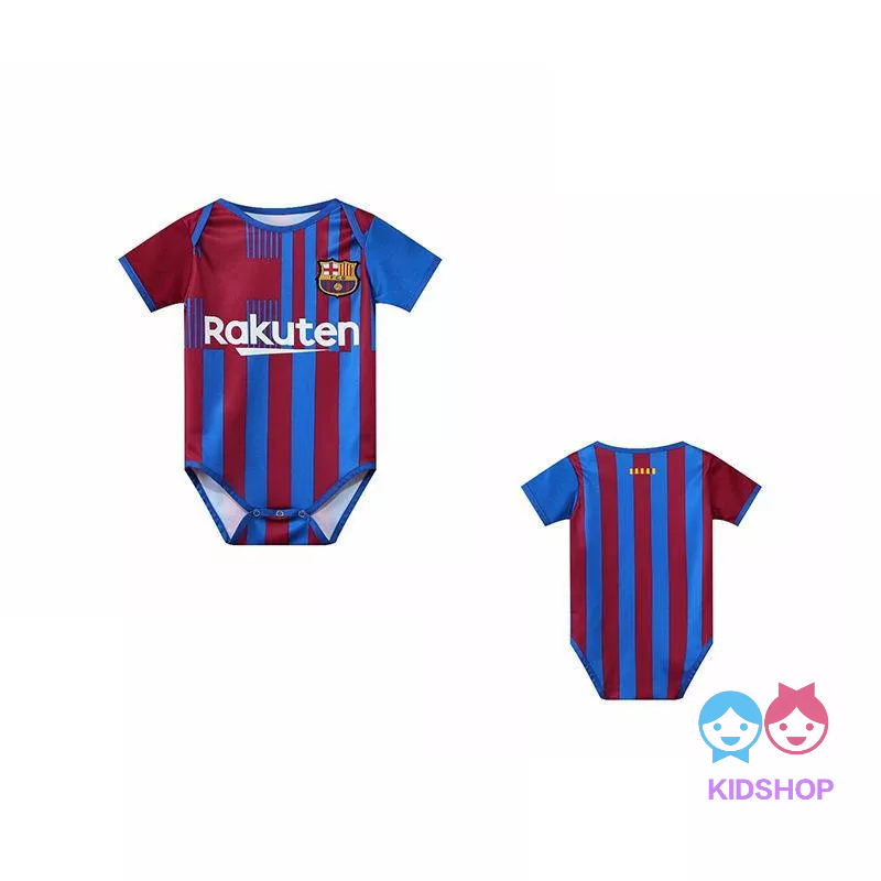 Áo Liền Quần Tay Ngắn Thoáng Khí Hình Cầu Thủ Bóng Đá Cho Bé