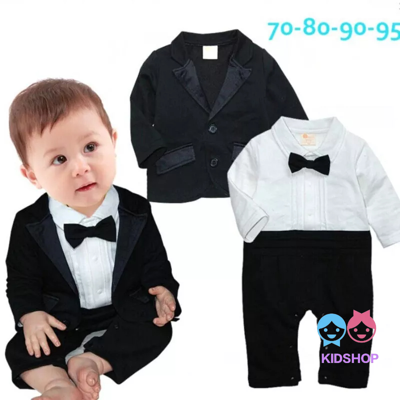 Bộ Đồ Vest 2 Món Màu Đen Lịch Lãm Cho Bé Trai
