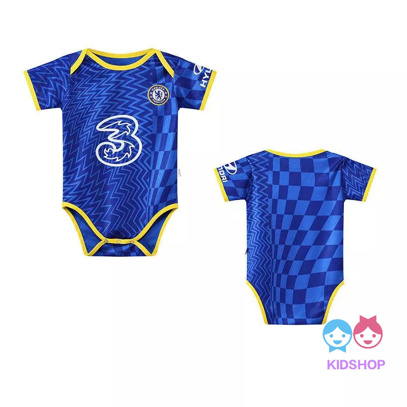 Áo Liền Quần Tay Ngắn Thoáng Khí Hình Cầu Thủ Bóng Đá Cho Bé