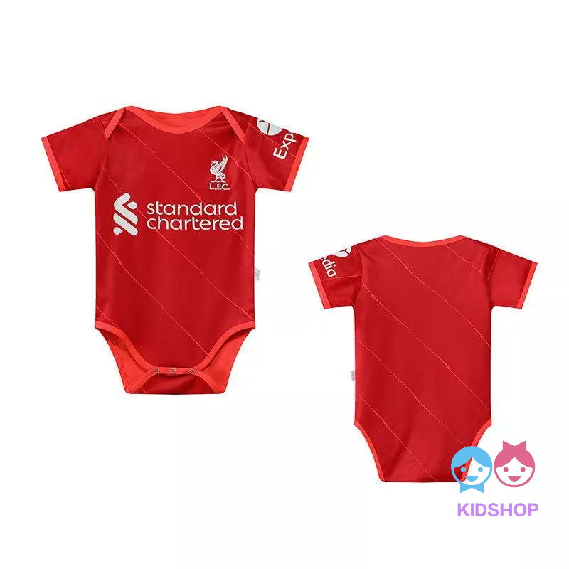 Áo Liền Quần Tay Ngắn Thoáng Khí Hình Cầu Thủ Bóng Đá Cho Bé