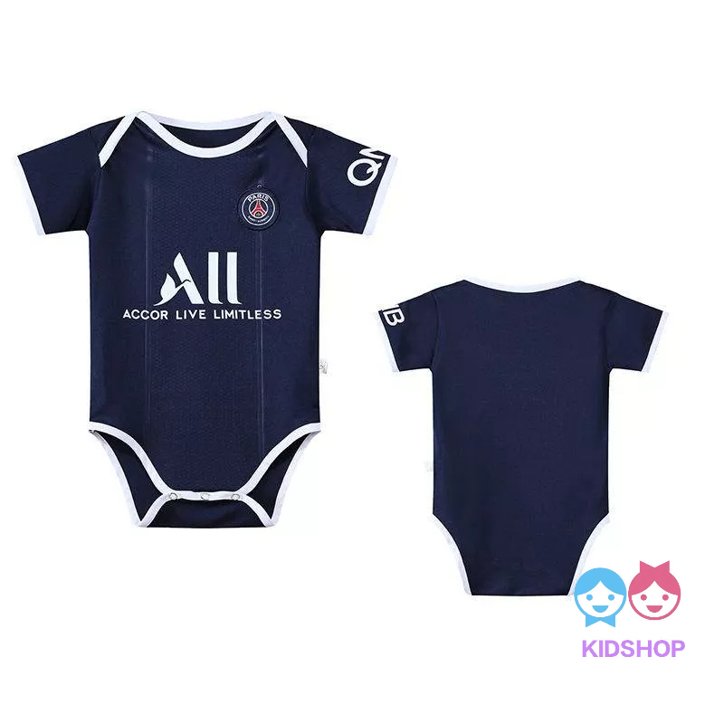 Áo Liền Quần Tay Ngắn Thoáng Khí Hình Cầu Thủ Bóng Đá Cho Bé