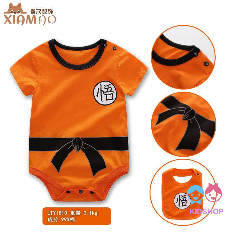 Áo Liền Quần Ngắn Tay In Hoạt Hình Đáng Yêu Cho Bé