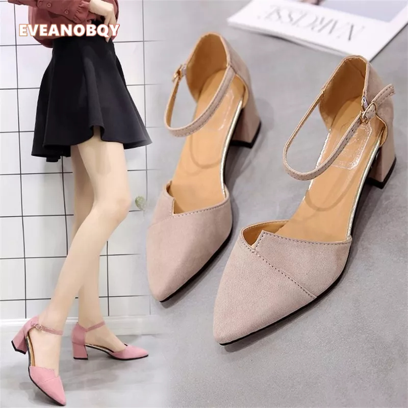 【EVEANOBQY】Sandal Cao Gót 5cm Mũi Nhọn Thiết Kế Mới Thời Trang Mùa Hè 2023 Dành Cho Nữ