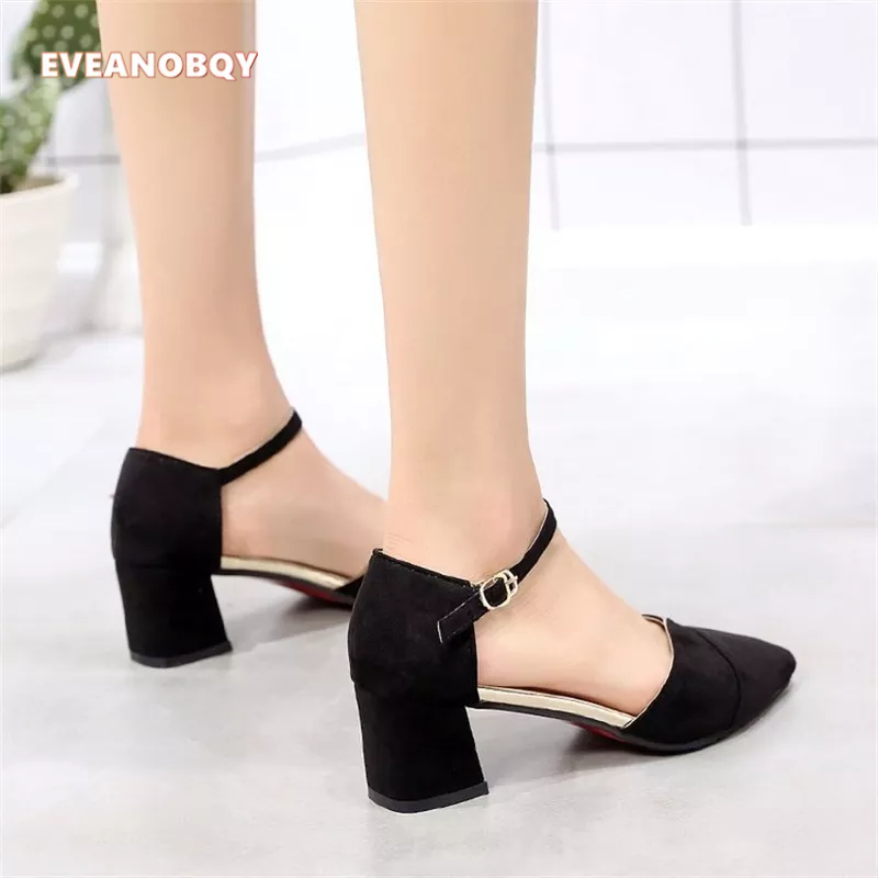 【EVEANOBQY】Sandal Cao Gót 5cm Mũi Nhọn Thiết Kế Mới Thời Trang Mùa Hè 2023 Dành Cho Nữ