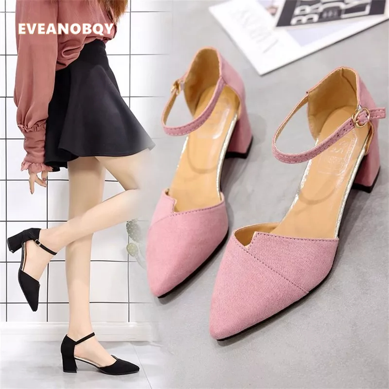 【EVEANOBQY】Sandal Cao Gót 5cm Mũi Nhọn Thiết Kế Mới Thời Trang Mùa Hè 2023 Dành Cho Nữ