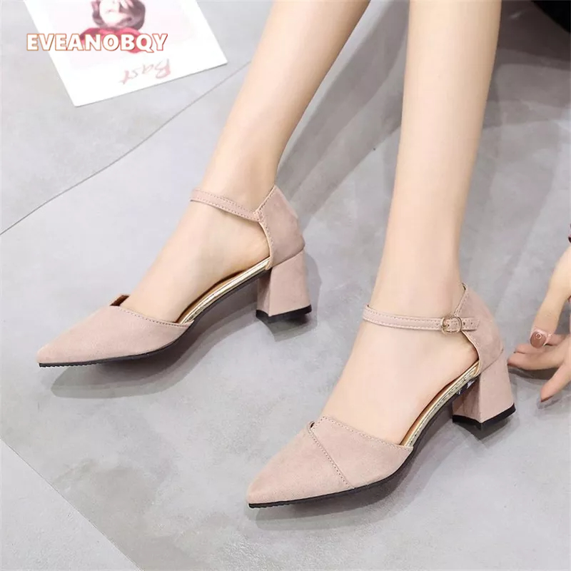 【EVEANOBQY】Sandal Cao Gót 5cm Mũi Nhọn Thiết Kế Mới Thời Trang Mùa Hè 2023 Dành Cho Nữ