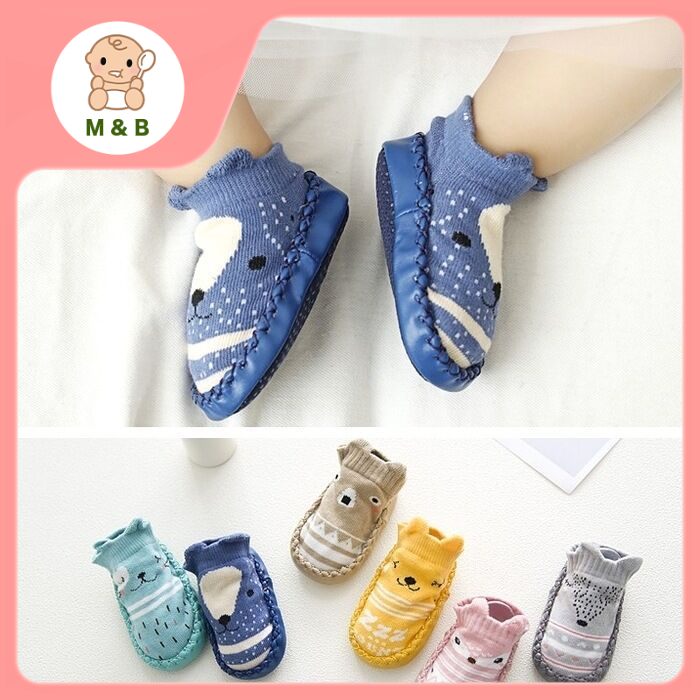 🍼Giày Đế Mềm Chống Trượt Hoạ Tiết Hoạt Hình Cho Bé