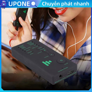 [Nóng Bán] Portable Mini Voice Changer Thẻ âm thanh phát sóng trực tiếp cho điện thoại di động PC (Phiên bản tiếng Anh) UPONE