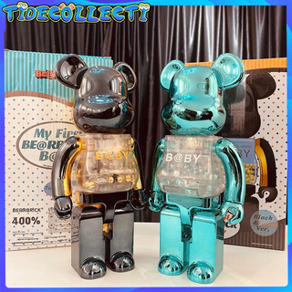 Mô hình bearbrick 400% 28cm gấu bearbrick bông mạ điện trang trí phòng khách / văn phòng