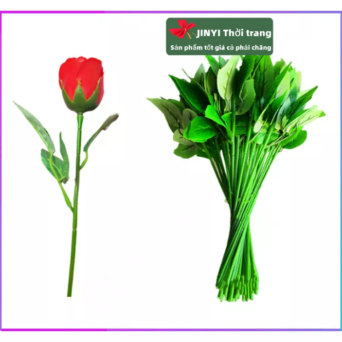 Set 5 Cành Hoa Lá Giả 33Cm Trang Trí Đa Dụng Chất Lượng Cao