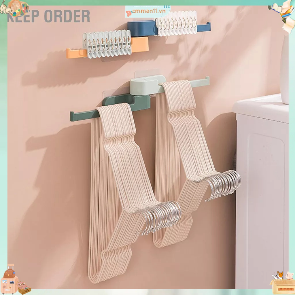 Keep order Móc treo tường xoay được Cài đặt miễn phí Không thấm nước Dung lượng lưu trữ lớn khăn gấp