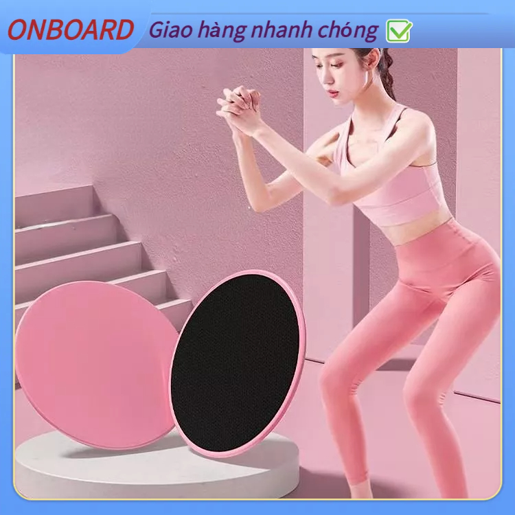 Đĩa trượt tập Yoga và GYM | Đĩa Tròn 18x18cm, Chất Liệu nhựa.(Bộ 2 đĩa trượt ) OnBoard A.
