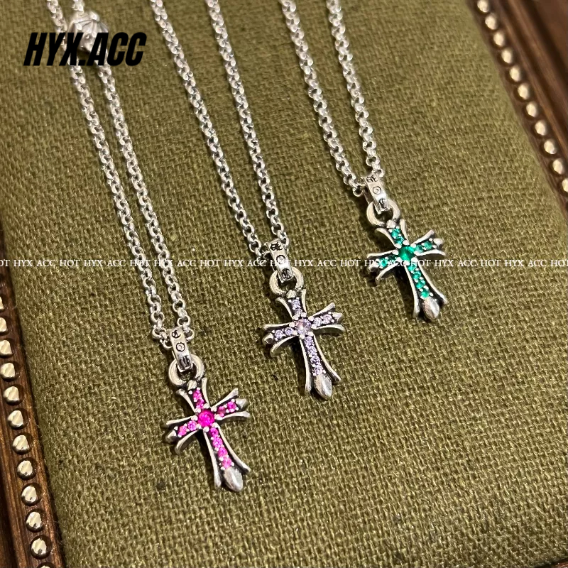 Vòng cổ Mặt Thánh Giá Unisex Dây chuyền cổ điển màu sắc