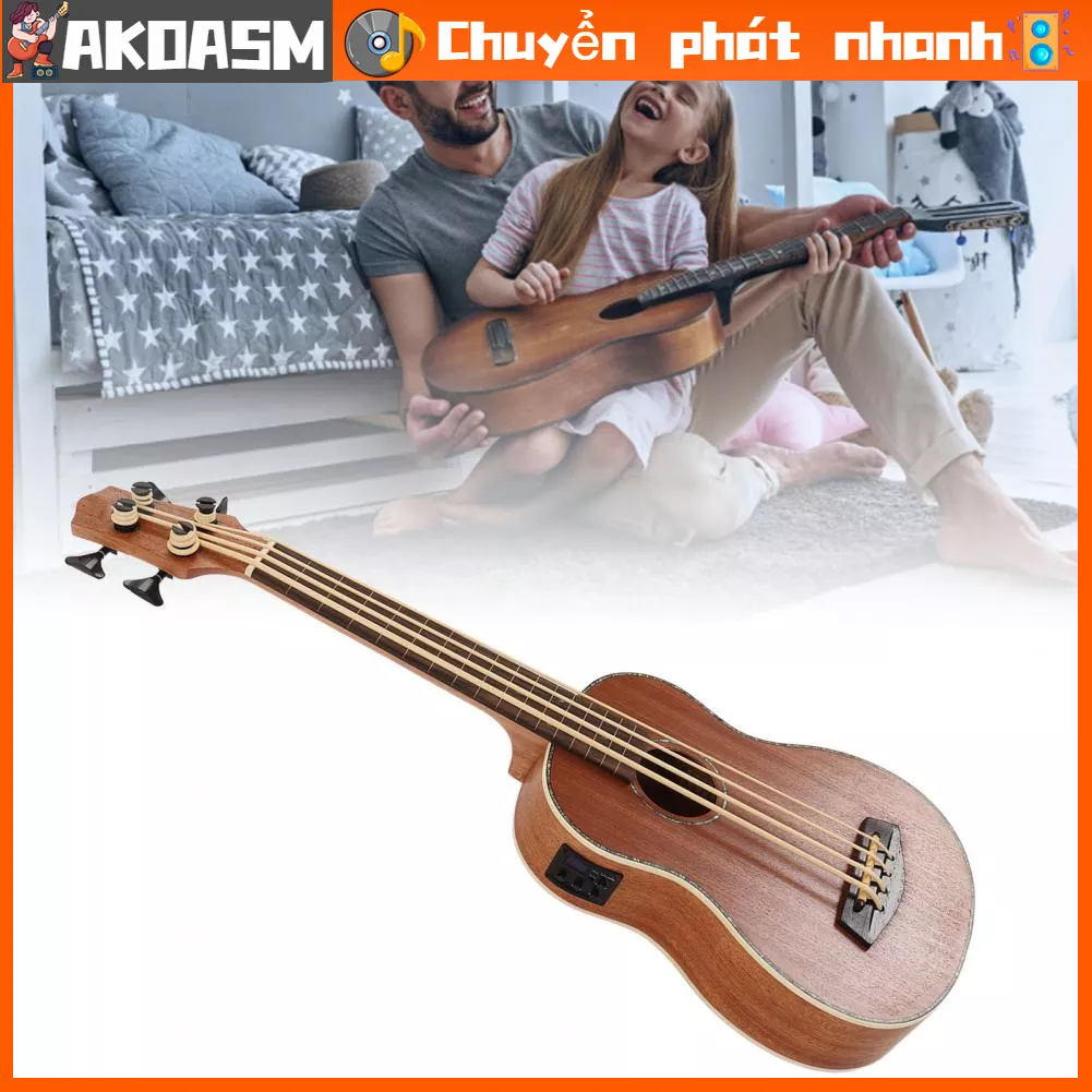 Đàn Ukulele, 30in Đàn Ukulele Gỗ Hồng Sắc 4 Dây Dễ Chơi Tinh Tế Mini Guitar Chuyên Nghiệp Quà Tặng AKOASM