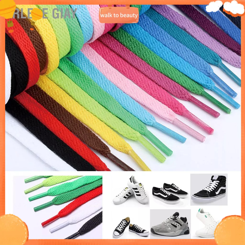 Arlene Giay Dây giày High Bang Polyester Single Layer 8mm phẳng Colorfast