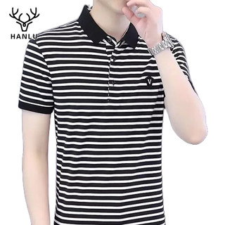Áo Thun polo Chất Liệu cotton Cao Cấp Họa Tiết Sọc Năng Động Thời Trang Dành Cho Nam