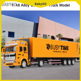 ● BabyGo Đồ chơi mô hình xe container hợp kim 1: 48 Mô phỏng cao ô tô trẻ em Xe