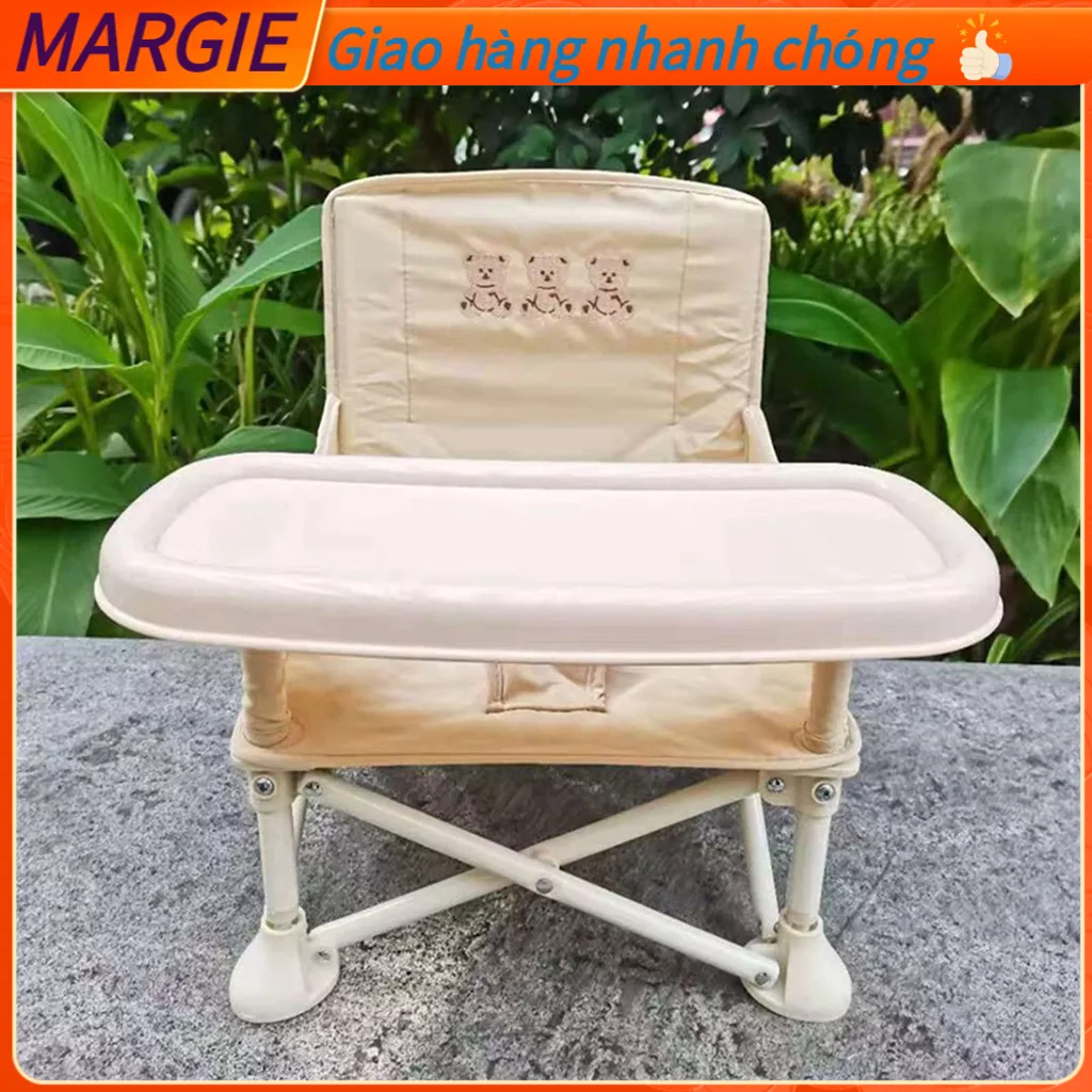 MARGIE Ghế ăn di động cho bé học tập bằng nhựa nhẹ có thể gập lại dã ngoại ngoài trời