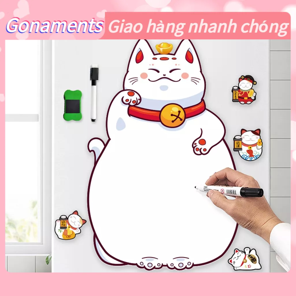 Bảng ghi chú nam châm dán tủ lạnh, bảng nam châm ghi chú trang trí tủ lạnh đáng yêu Gonaments F.