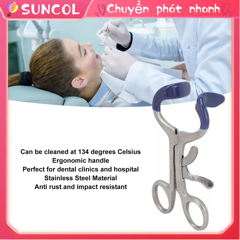 SUNCOL Nha Khoa Má Môi Rút Dụng Cụ Mở Miệng Bằng Thép Không Gỉ Chuyên Nghiệp Phẫu Thuật Răng Cho Sĩ