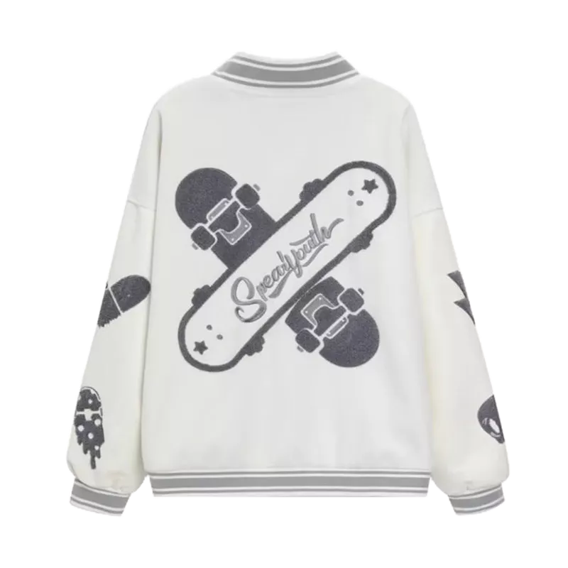 Áo Khoác Bóng Chày Dáng Rộng Thời Trang retro Mỹ 2023 Mới Cho Nam