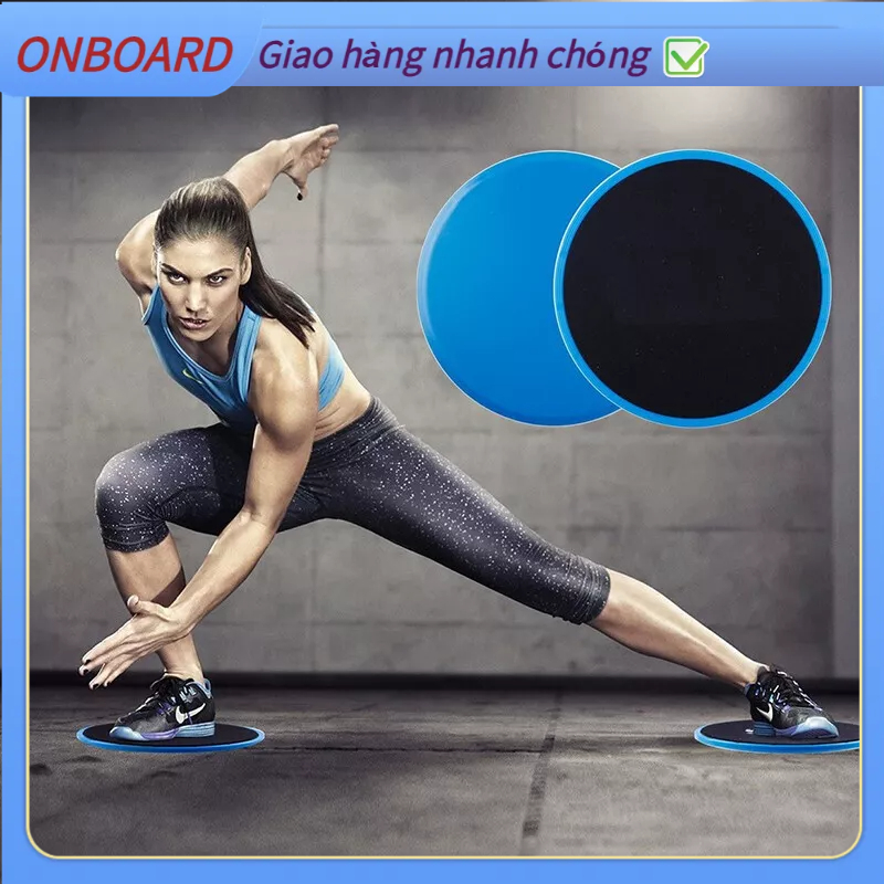 Đĩa trượt tập Yoga và GYM | Đĩa Tròn 18x18cm, Chất Liệu nhựa.(Bộ 2 đĩa trượt ) OnBoard A.