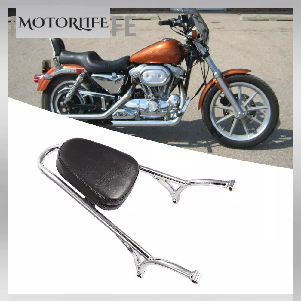 Motorlife Xe Máy Hành Khách Tựa Lưng Ẻo Lả Thanh Đệm Cho XL883/XL1200/48 2004-2015 Bạc