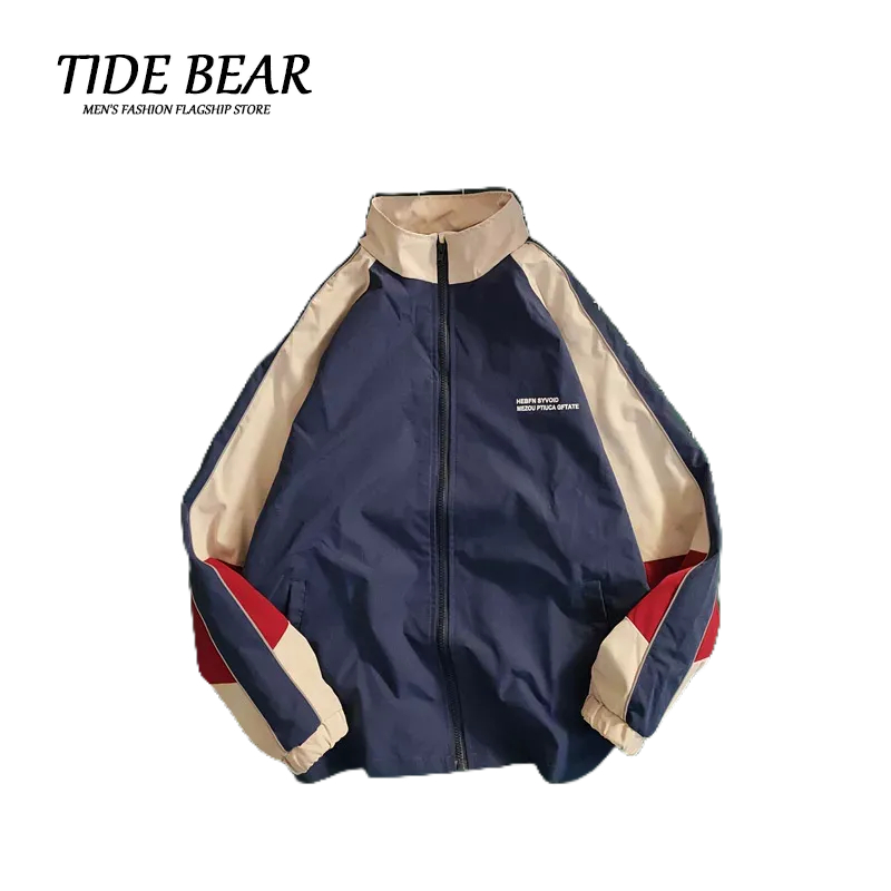 TIDE BEAR Áo Khoác Bóng Chày Thời Trang Hàn Quốc Cá Tính Cho Nam