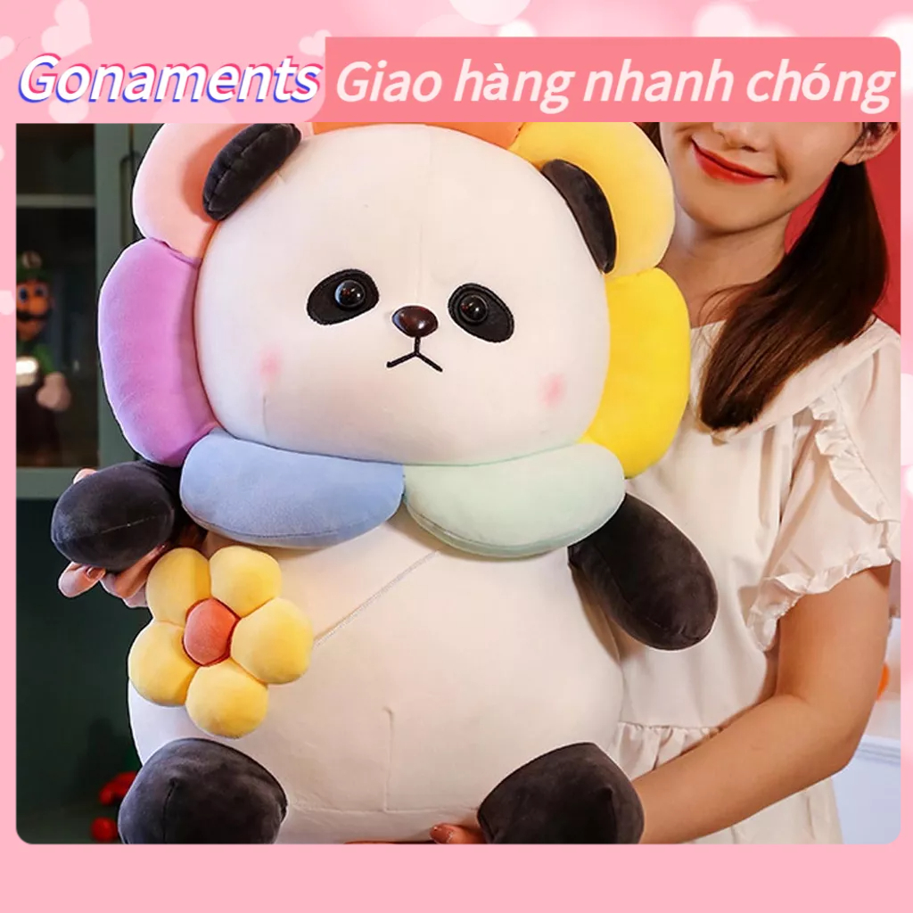 Đệm Ghế Hình Gấu Trúc Dễ Thương Tay Thoải Mái Cảm Thấy Hoa Hướng Dương Đáng Yêu Đồ Chơi Sang Trọng Cho Phòng Ngủ Gonaments