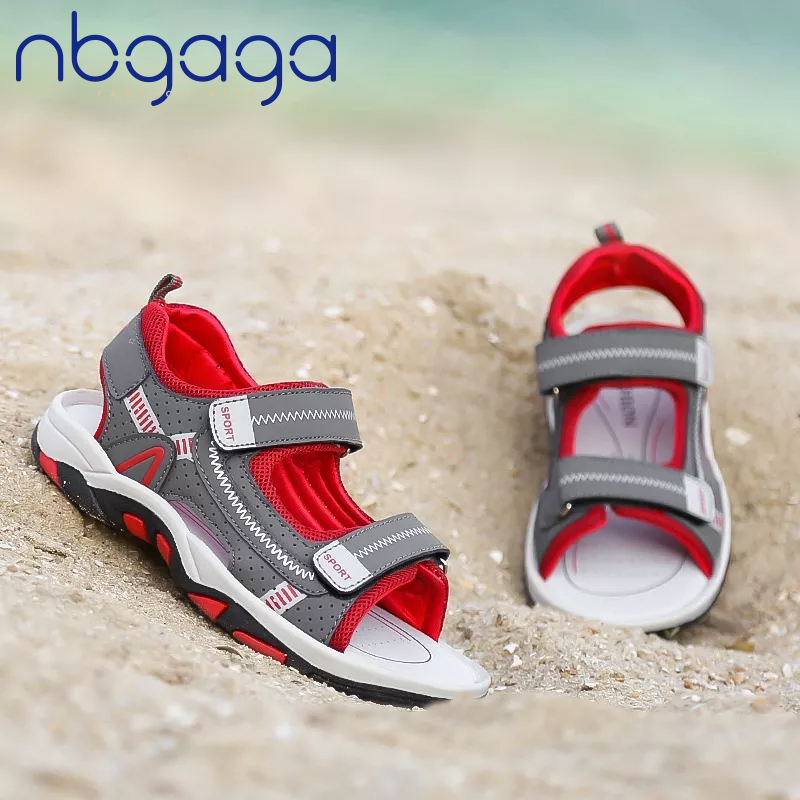 Xăng đan Bằng Sợi Nhỏ Nhẹ Thoáng Khí Chống Trượt Dành Cho Bé Trai Xăng đan cao su hở ngón thoáng khí phong cách thời trang mùa hè cho bé trai