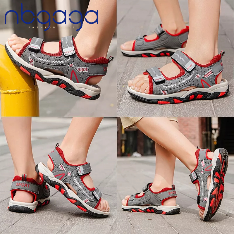 Xăng đan Bằng Sợi Nhỏ Nhẹ Thoáng Khí Chống Trượt Dành Cho Bé Trai Xăng đan cao su hở ngón thoáng khí phong cách thời trang mùa hè cho bé trai