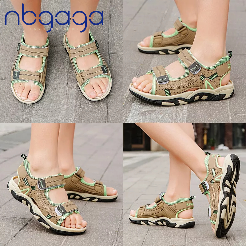 Xăng đan Bằng Sợi Nhỏ Nhẹ Thoáng Khí Chống Trượt Dành Cho Bé Trai Xăng đan cao su hở ngón thoáng khí phong cách thời trang mùa hè cho bé trai