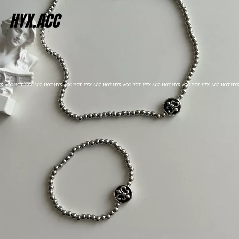 Vòng cổ Chuỗi Hạt Tròn Nhỏ Bằng Kim Loại Cho Nữ