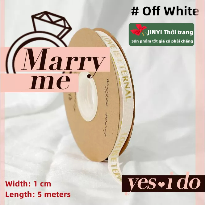 Cuộn Dây Ruy Băng Họa Tiết Trái Tim 1cm ~ 5M Trang Trí Bó Hoa Cưới / Quà Valentine