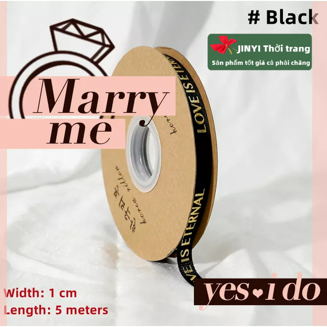 Cuộn Dây Ruy Băng Họa Tiết Trái Tim 1cm ~ 5M Trang Trí Bó Hoa Cưới / Quà Valentine
