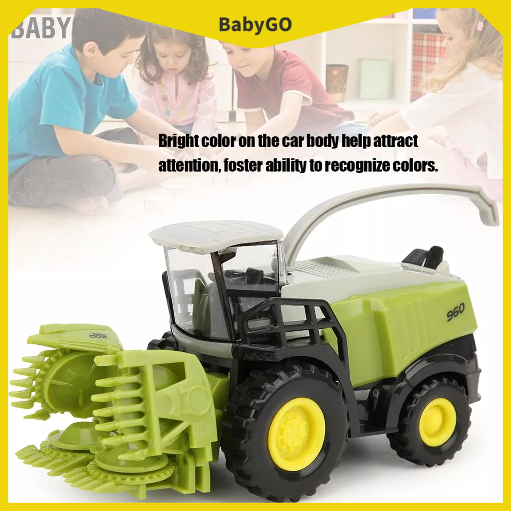 ● BabyGo 1/42 Thu Nhỏ Đồ Chơi Máy Gặt Hợp Kim Và Nhựa Xe Mô Hình Giáo Dục Trẻ Em Trang Trại Ô Tô