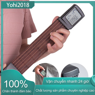 Bộ thiết bị tập bấm hợp âm đàn guitar 6 dây bỏ túi có màn hình