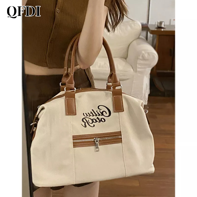 Túi xách canvas QFDI thiết kế mới phổ biến dễ phối đồ cho nữ