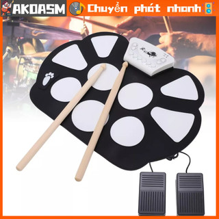 Trống điện tử dạng cuộn cầm tay, bộ trống điện tử gồm, bộ trống điện tử famy gồm akoasm